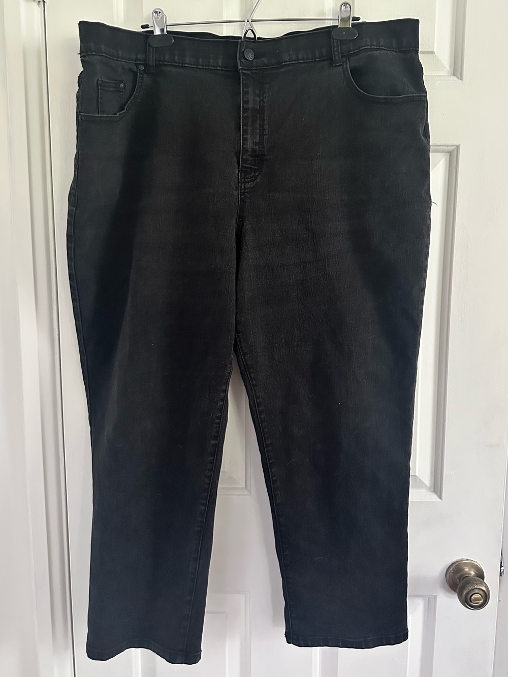 Size 24 Petite “Right Fit Moderately Curvy” Black Denim Jeans by Catherine’s